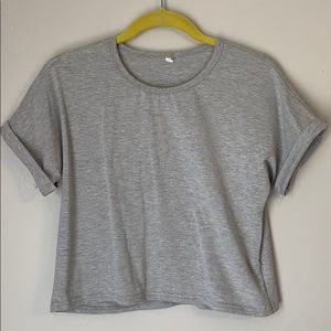 Gray Cropped T shirt